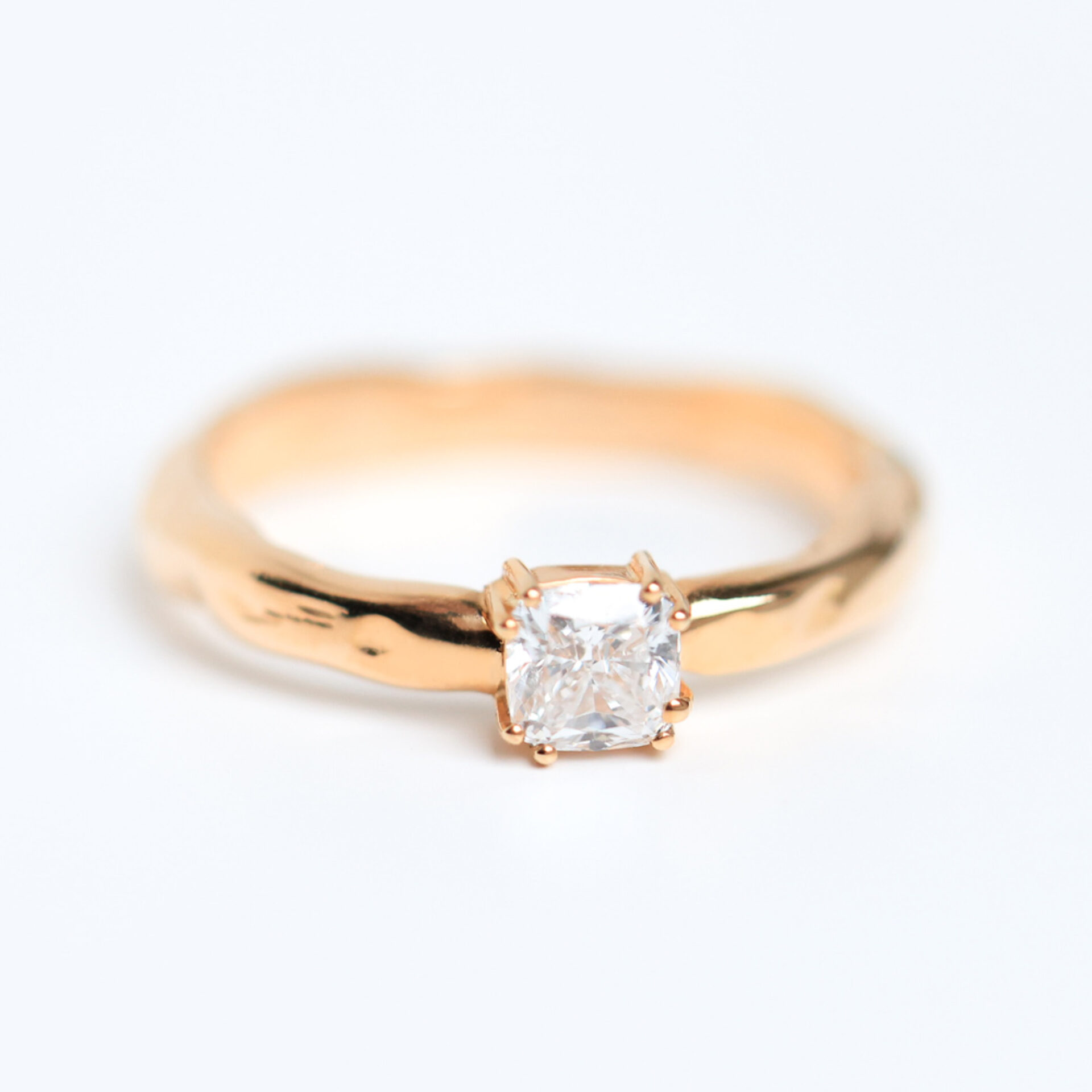 Verlobungsring Cushion Cut Roségold 750 Schweiz